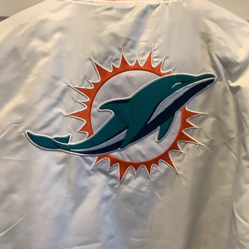 Miami Dolphins NFL Team Apparel Teal and Orange Jacket,‎ M, new